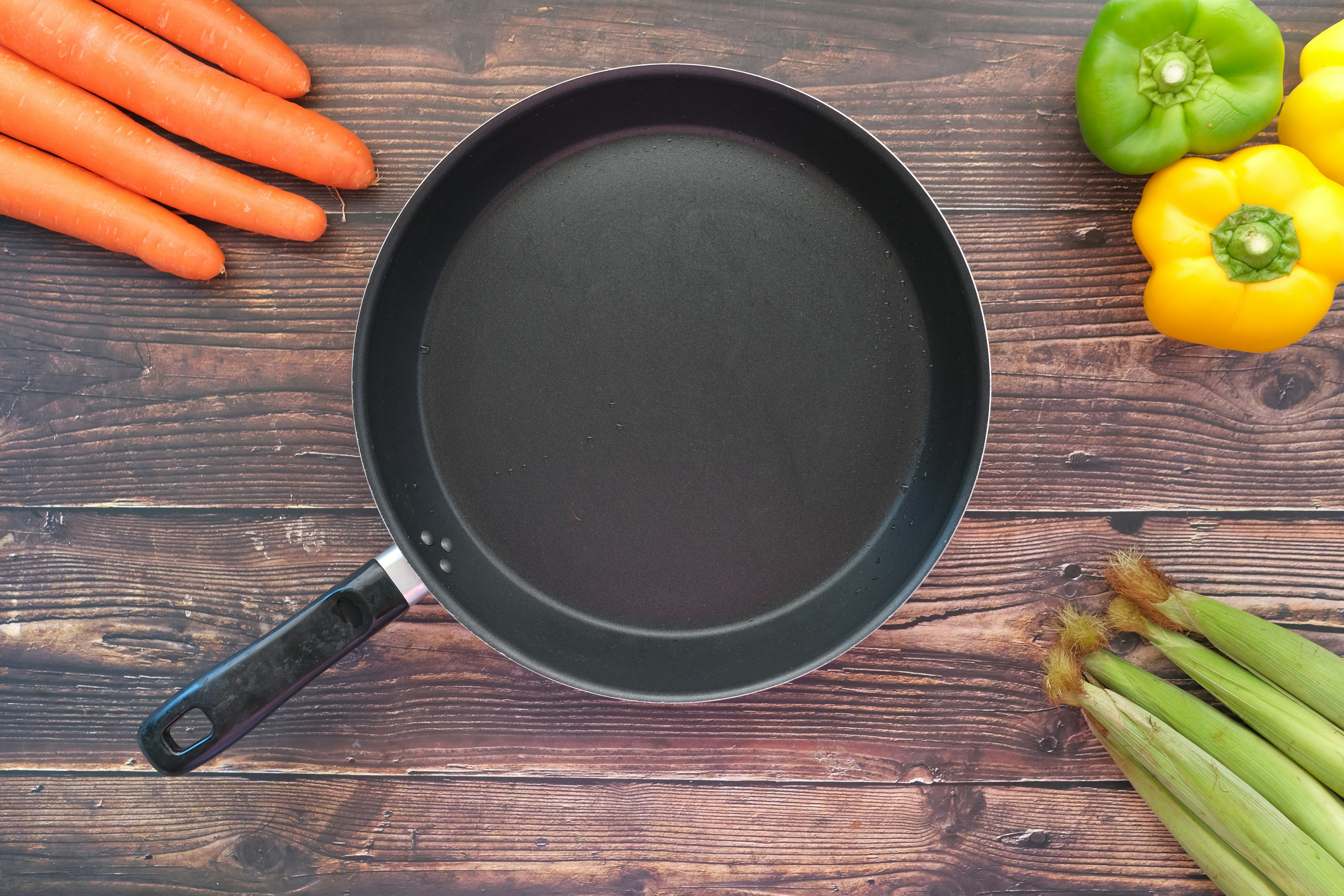 Stovetop skillet on a burner